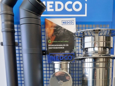Nieuw in het assortiment Nedco rookgaskanalen voor hout- en pelletkachels